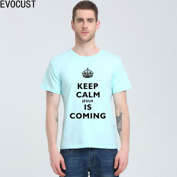 2019 KEEP CALM JESUS IS COMING T-Shirt Spring Colors - Trotman Graves