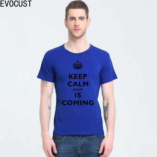 2019 KEEP CALM JESUS IS COMING T-Shirt Spring Colors - Trotman Graves