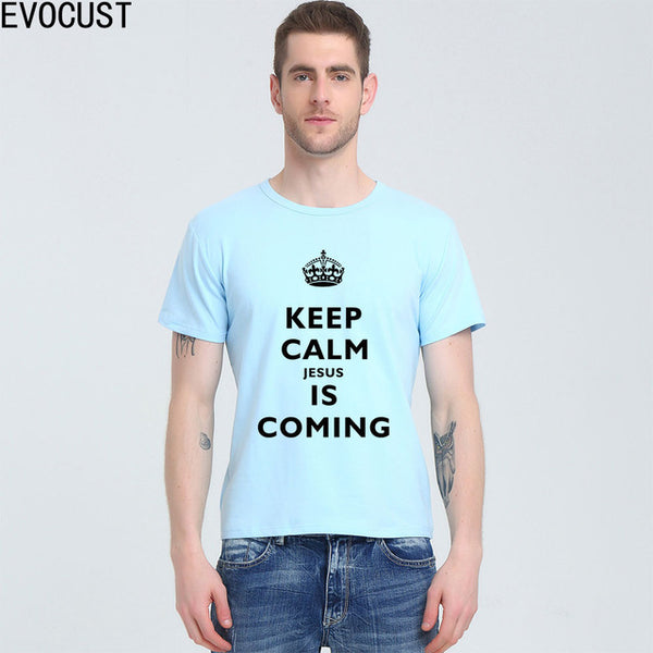 2019 KEEP CALM JESUS IS COMING T-Shirt Spring Colors - Trotman Graves