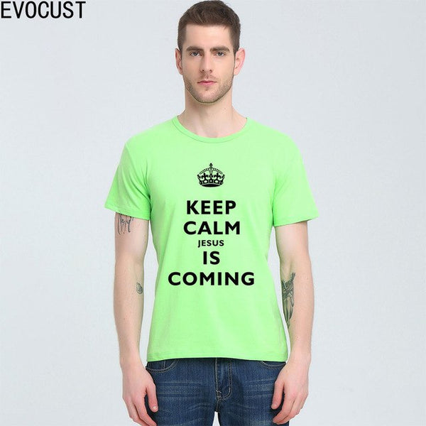 2019 KEEP CALM JESUS IS COMING T-Shirt Spring Colors - Trotman Graves