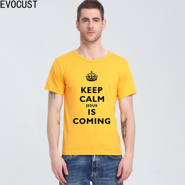 2019 KEEP CALM JESUS IS COMING T-Shirt Spring Colors - Trotman Graves
