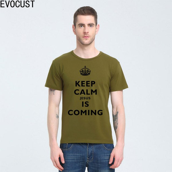 2019 KEEP CALM JESUS IS COMING T-Shirt Spring Colors - Trotman Graves