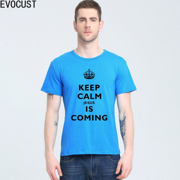 2019 KEEP CALM JESUS IS COMING T-Shirt Spring Colors - Trotman Graves