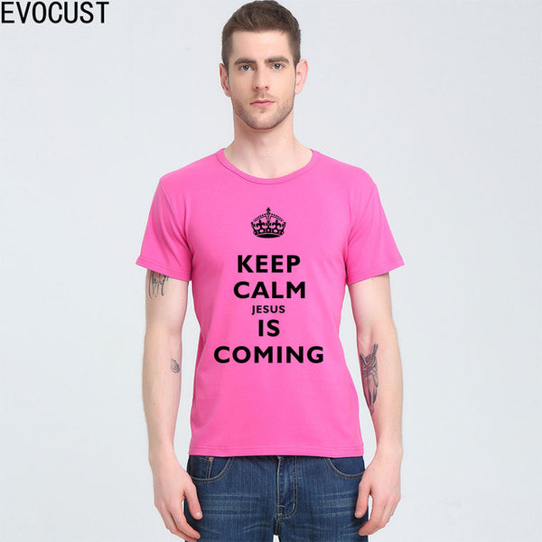 2019 KEEP CALM JESUS IS COMING T-Shirt Spring Colors - Trotman Graves