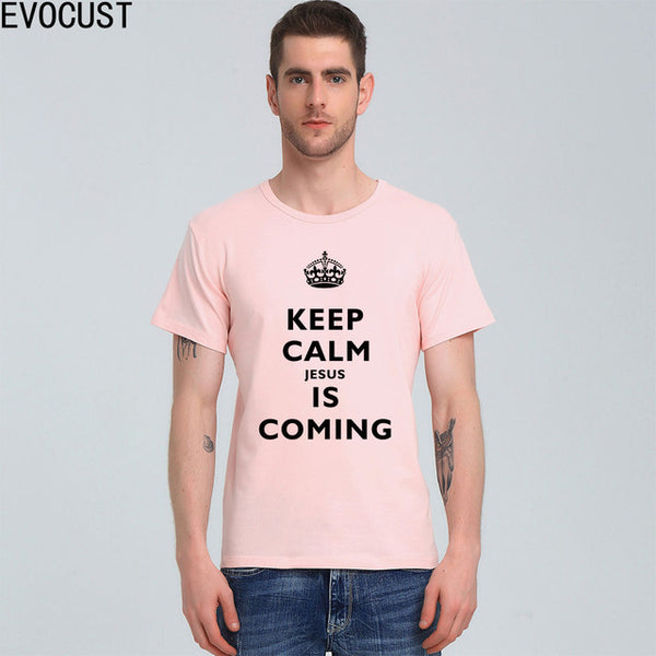 2019 KEEP CALM JESUS IS COMING T-Shirt Spring Colors - Trotman Graves