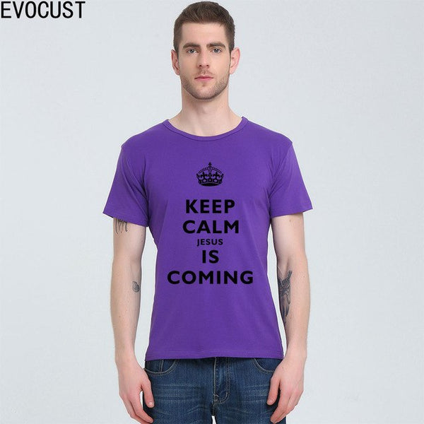 2019 KEEP CALM JESUS IS COMING T-Shirt Spring Colors - Trotman Graves