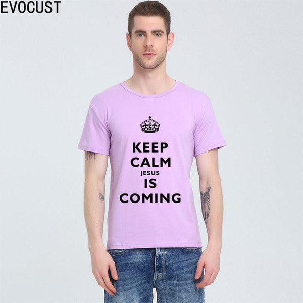 2019 KEEP CALM JESUS IS COMING T-Shirt Spring Colors - Trotman Graves