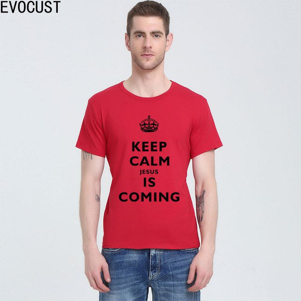2019 KEEP CALM JESUS IS COMING T-Shirt Spring Colors - Trotman Graves