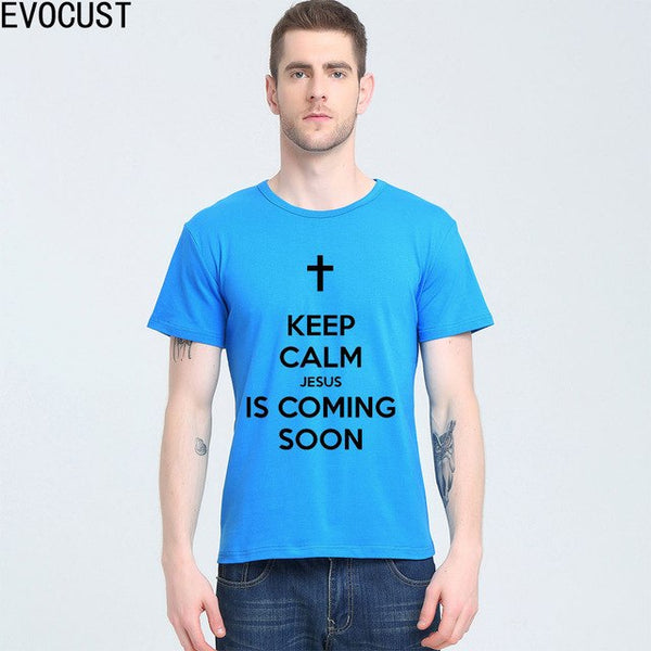 2019 KEEP CALM JESUS IS COMING T-Shirt Spring Colors - Trotman Graves