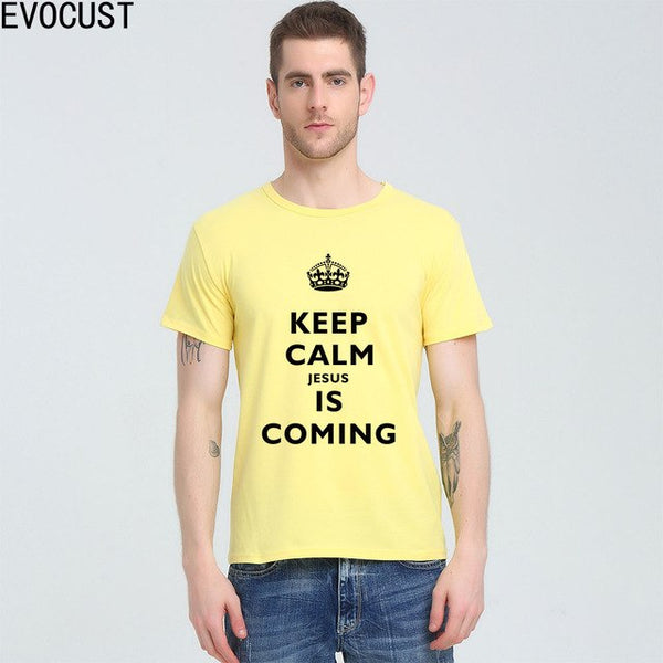 2019 KEEP CALM JESUS IS COMING T-Shirt Spring Colors - Trotman Graves