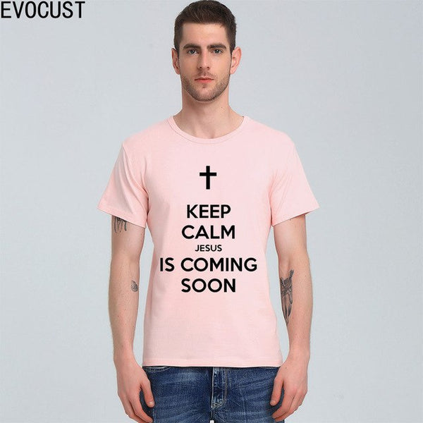 2019 KEEP CALM JESUS IS COMING T-Shirt Spring Colors - Trotman Graves