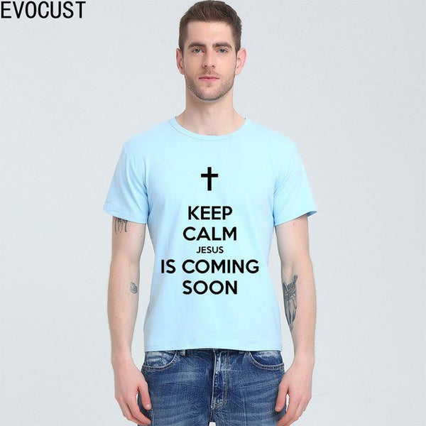 2019 KEEP CALM JESUS IS COMING T-Shirt Spring Colors - Trotman Graves