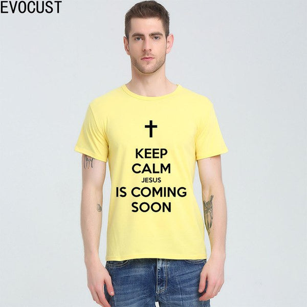 2019 KEEP CALM JESUS IS COMING T-Shirt Spring Colors - Trotman Graves