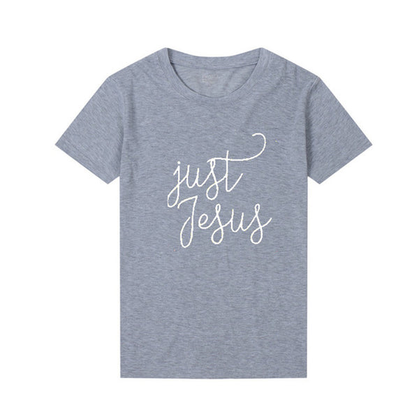 pkorli just jesus christian t-shirt men funny letters printed tee shirt homme cotton short sleeve fitness tops camisa termica - Trotman Graves