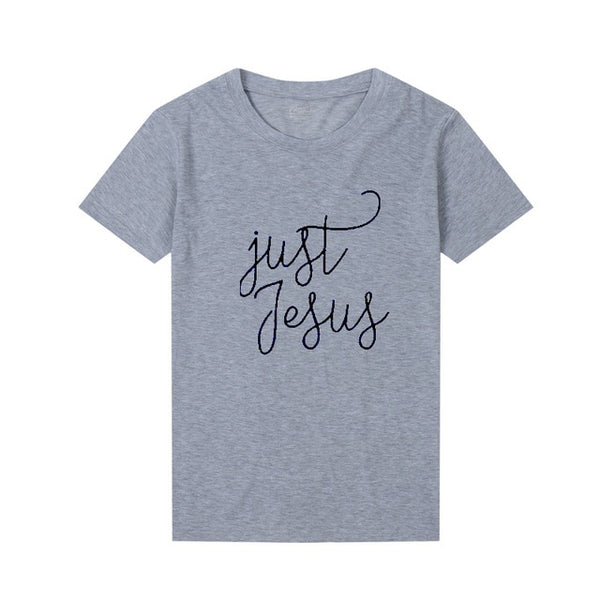 pkorli just jesus christian t-shirt men funny letters printed tee shirt homme cotton short sleeve fitness tops camisa termica - Trotman Graves