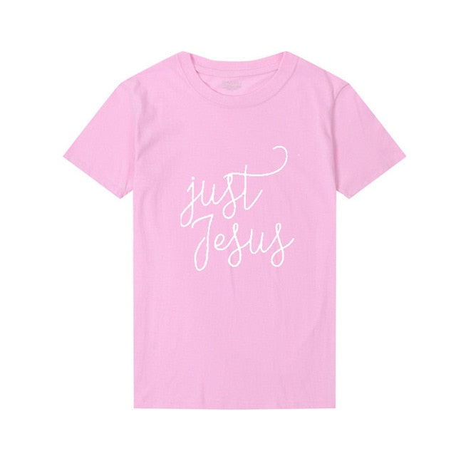 pkorli just jesus christian t-shirt men funny letters printed tee shirt homme cotton short sleeve fitness tops camisa termica - Trotman Graves