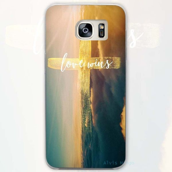 BINYEAE Jesus Cross The new Transparent Phone Case Cover for Samsung Galaxy S3 S4 S5 S6 S7 S8 Edge Plus Mini - Trotman Graves