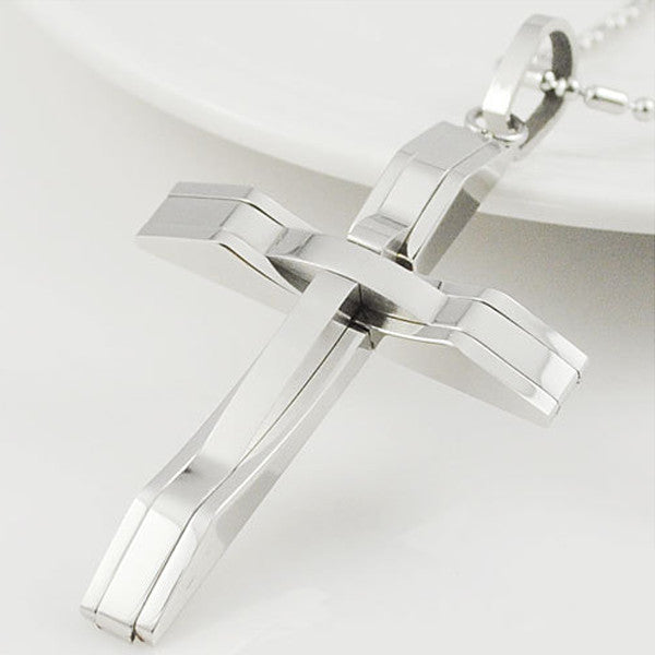 Men's Steel Cross Pendant - Trotman Graves