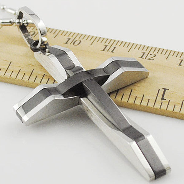 Men's Steel Cross Pendant - Trotman Graves