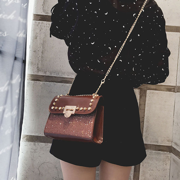 Fashion Women Sequins Leather Crossbody Bag Coin Bag Phone Bag Shoulder Bag - Trotman Graves