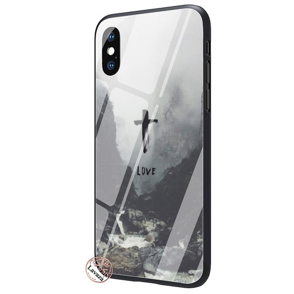 Lavaza Christ Bible verse Philippians Jesus Tempered Glass Phone Cover Case for Apple iPhone XR X XS Max 8 7 6 6S Plus 5 5S SE - Trotman Graves