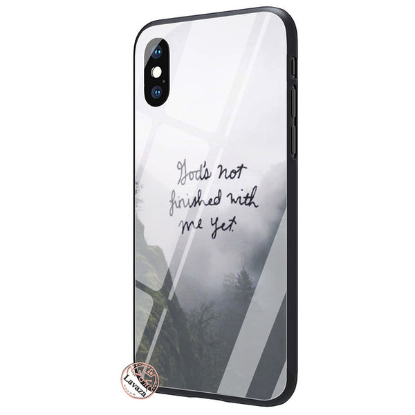 Lavaza Christ Bible verse Philippians Jesus Tempered Glass Phone Cover Case for Apple iPhone XR X XS Max 8 7 6 6S Plus 5 5S SE - Trotman Graves