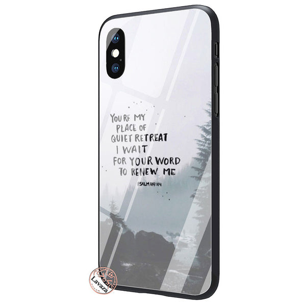 Lavaza Christ Bible verse Philippians Jesus Tempered Glass Phone Cover Case for Apple iPhone XR X XS Max 8 7 6 6S Plus 5 5S SE - Trotman Graves