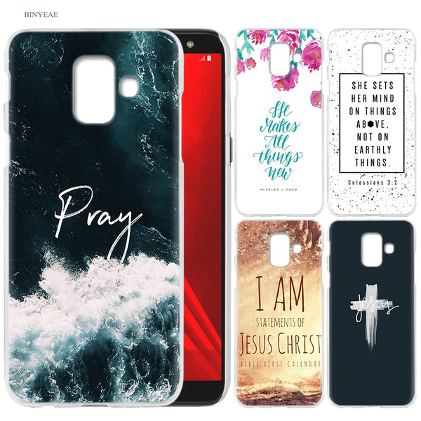 Cell Phone Case for Samsung Galaxy S9 S8 S7 Edge Plus A6 A7 A8 A9 J4 J6 Plus 2018 Note 8 9 Cover Bible Verse Jesus Christ Christ - Trotman Graves